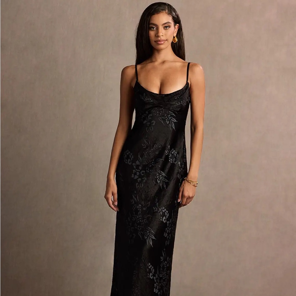Azazie Atelier Black Slate Dress Maxi Dress